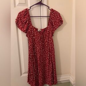 Red floral American Eagle Babydoll dress